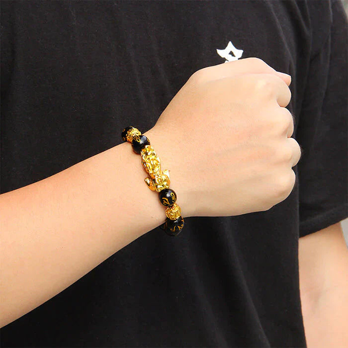 Schwarzer Obisidian Feng Shui-Armreif-Bella Webshop