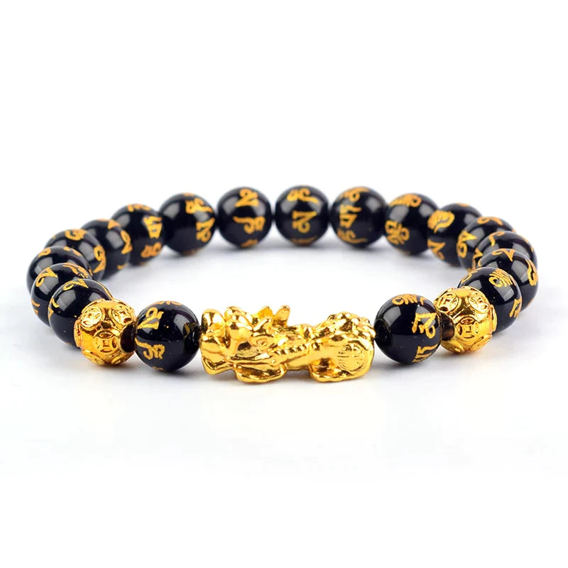 Schwarzer Obisidian Feng Shui-Armreif-Bella Webshop