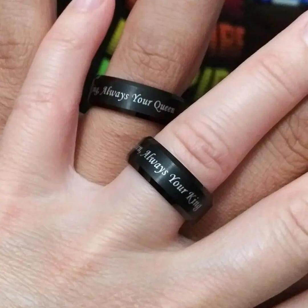Schwarzes Paar Versprechensring-Bella Webshop