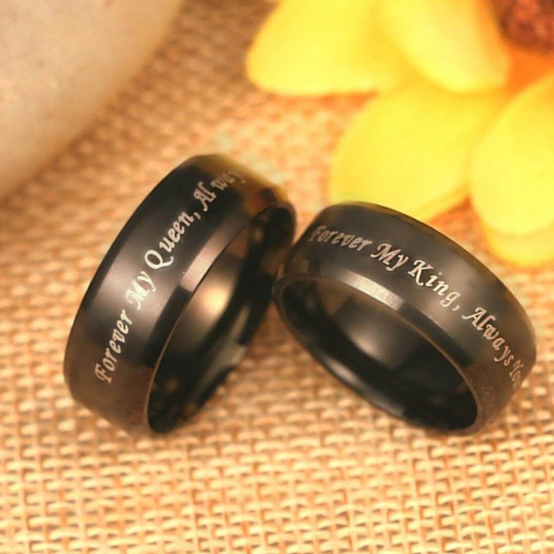 Schwarzes Paar Versprechensring-Bella Webshop
