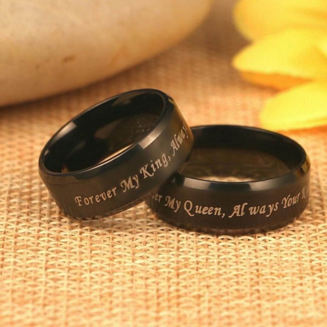Schwarzes Paar Versprechensring-Bella Webshop