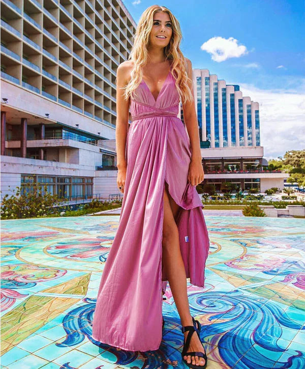 Sexy Kleid Mit V-Ausschnitt-Bella Webshop