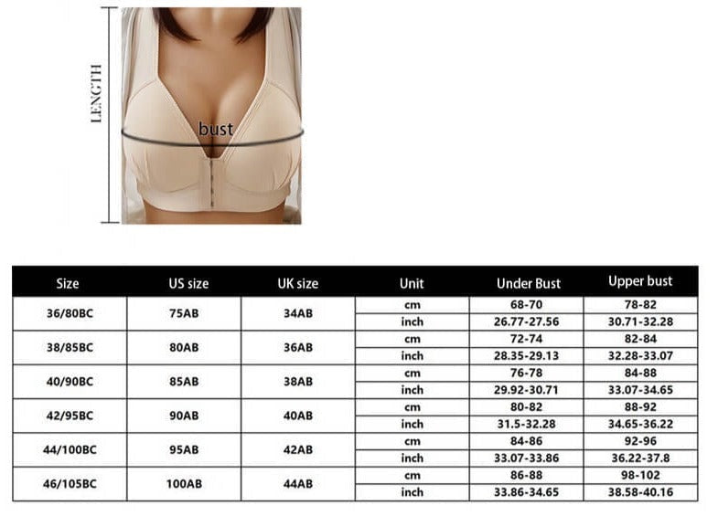 Sexy Push-Up-Bh Mit Frontverschluss-Bella Webshop