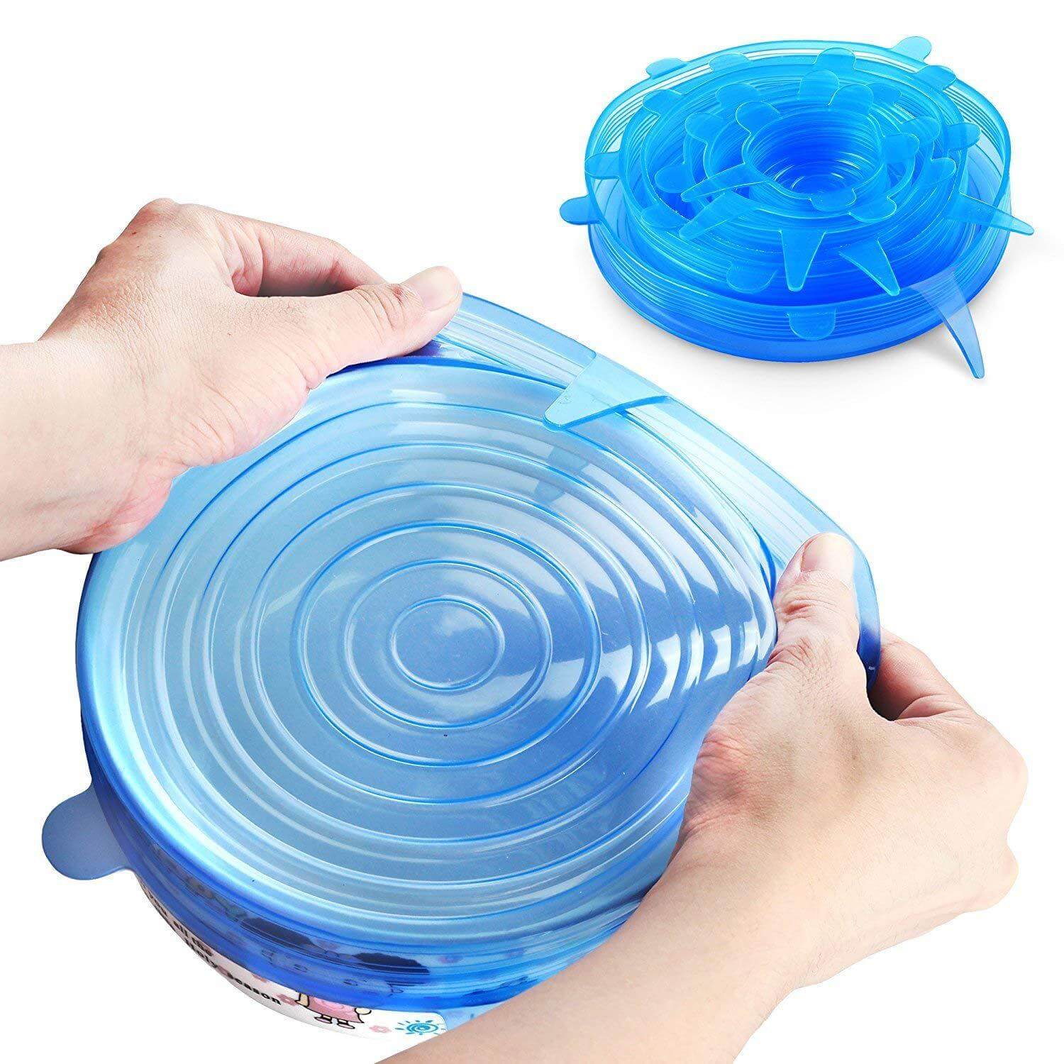 Silikon-Stretch-Deckel (6 Stück)-Bella Webshop