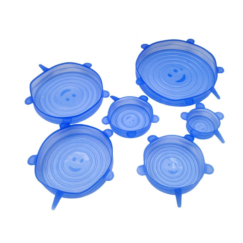 Silikon-Stretch-Deckel (6 Stück)-Bella Webshop
