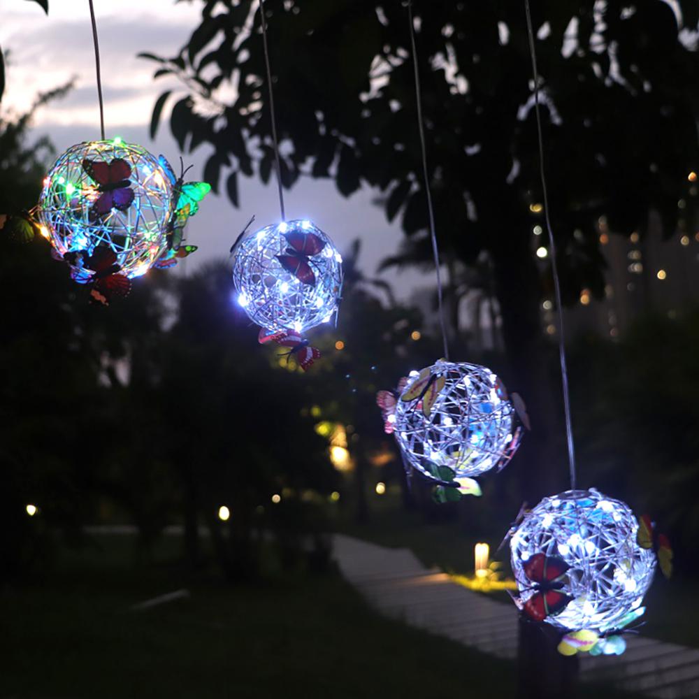 Solarbeleuchtete Schmetterlingskugel Aus Mesh-Bella Webshop