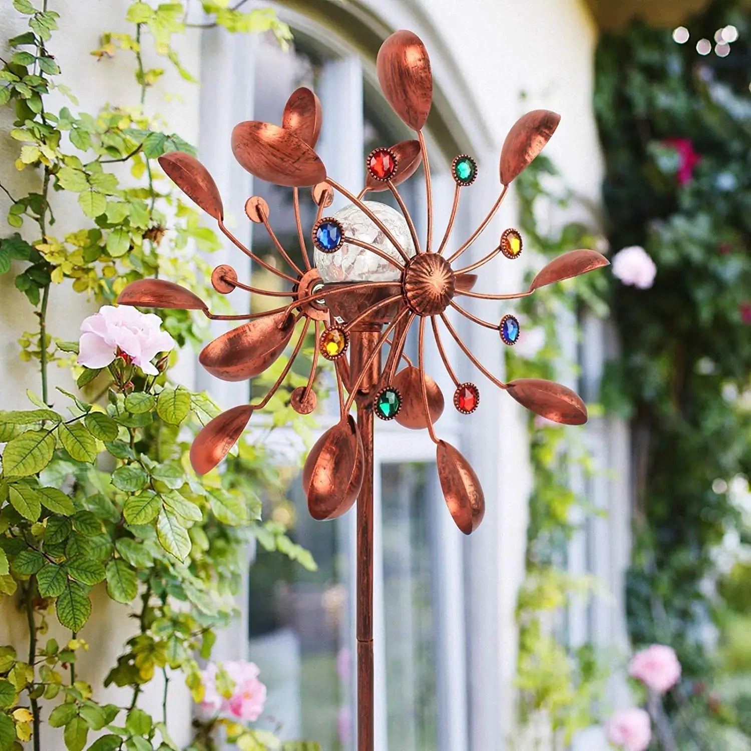 Solarbetriebene Glaskugel-Windmühle-Bella Webshop