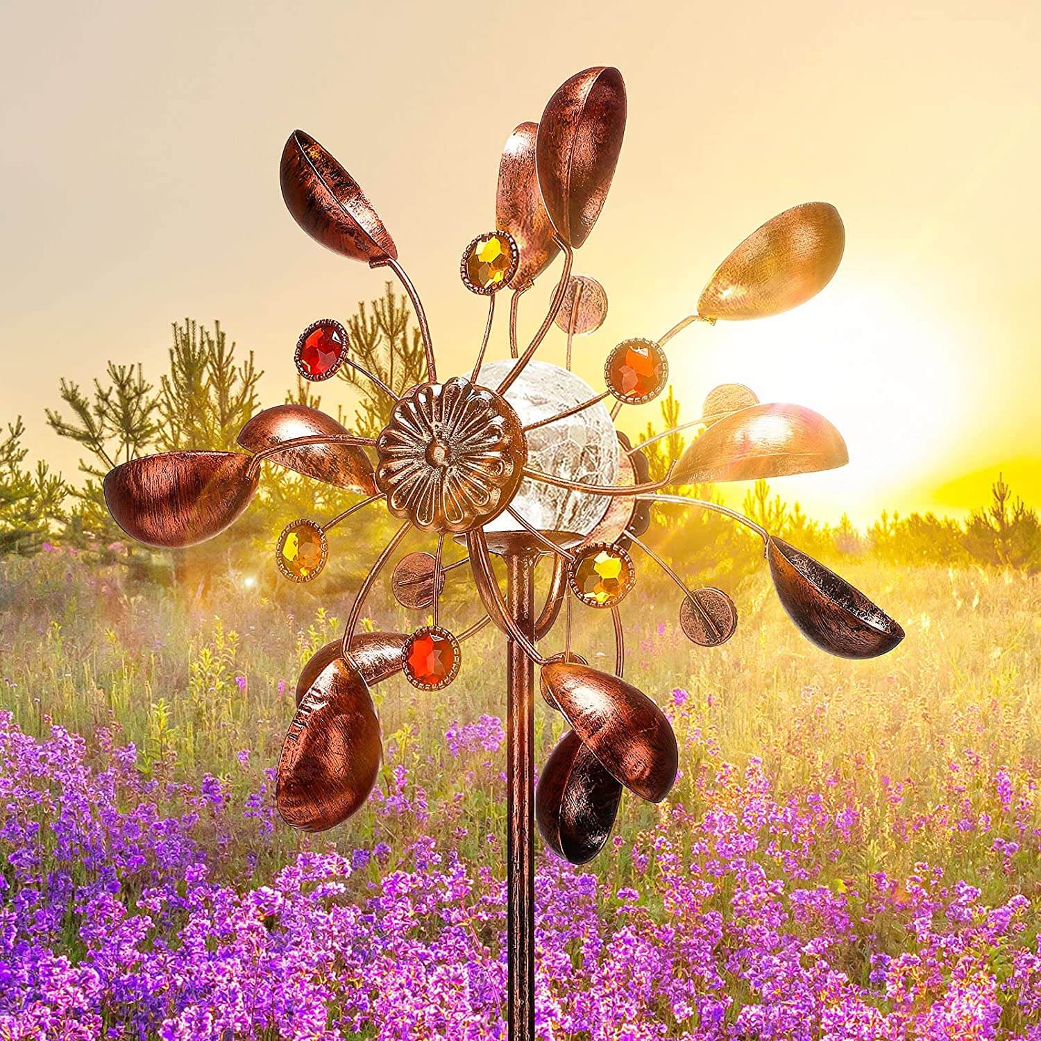 Solarbetriebene Glaskugel-Windmühle-Bella Webshop