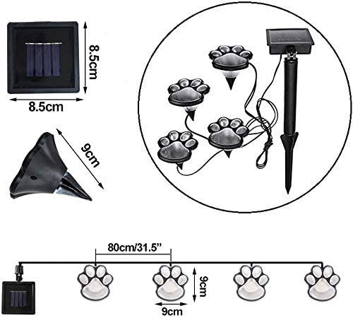 Solarbetriebene Lichter Für Pfotenabdrücke-Bella Webshop