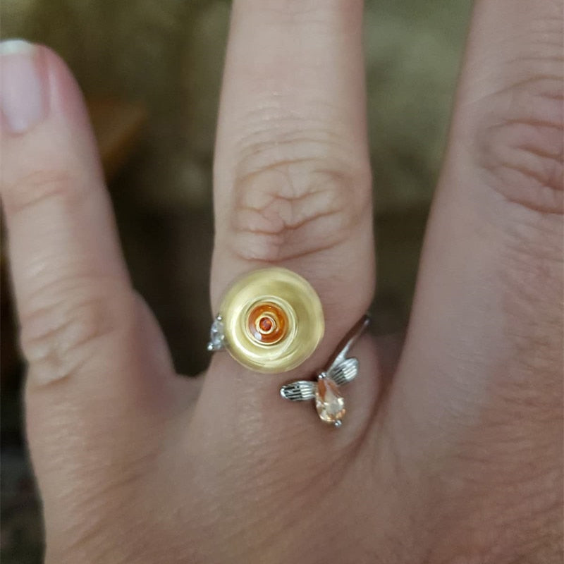 Sonnenblumen-Angst-Ring-Bella Webshop