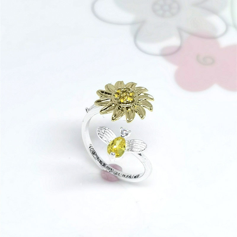 Sonnenblumen-Angst-Ring-Bella Webshop