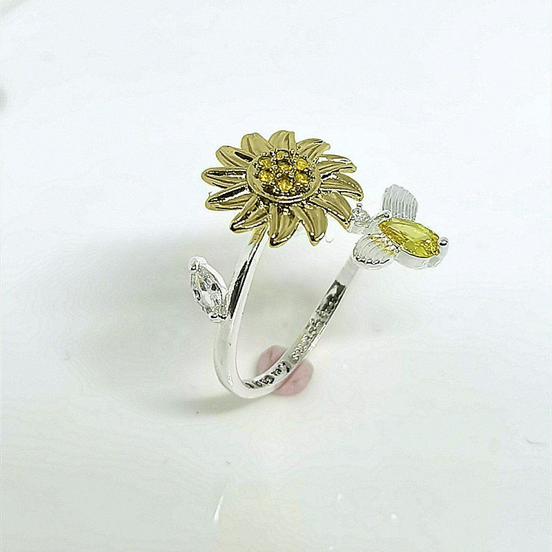 Sonnenblumen-Angst-Ring-Bella Webshop