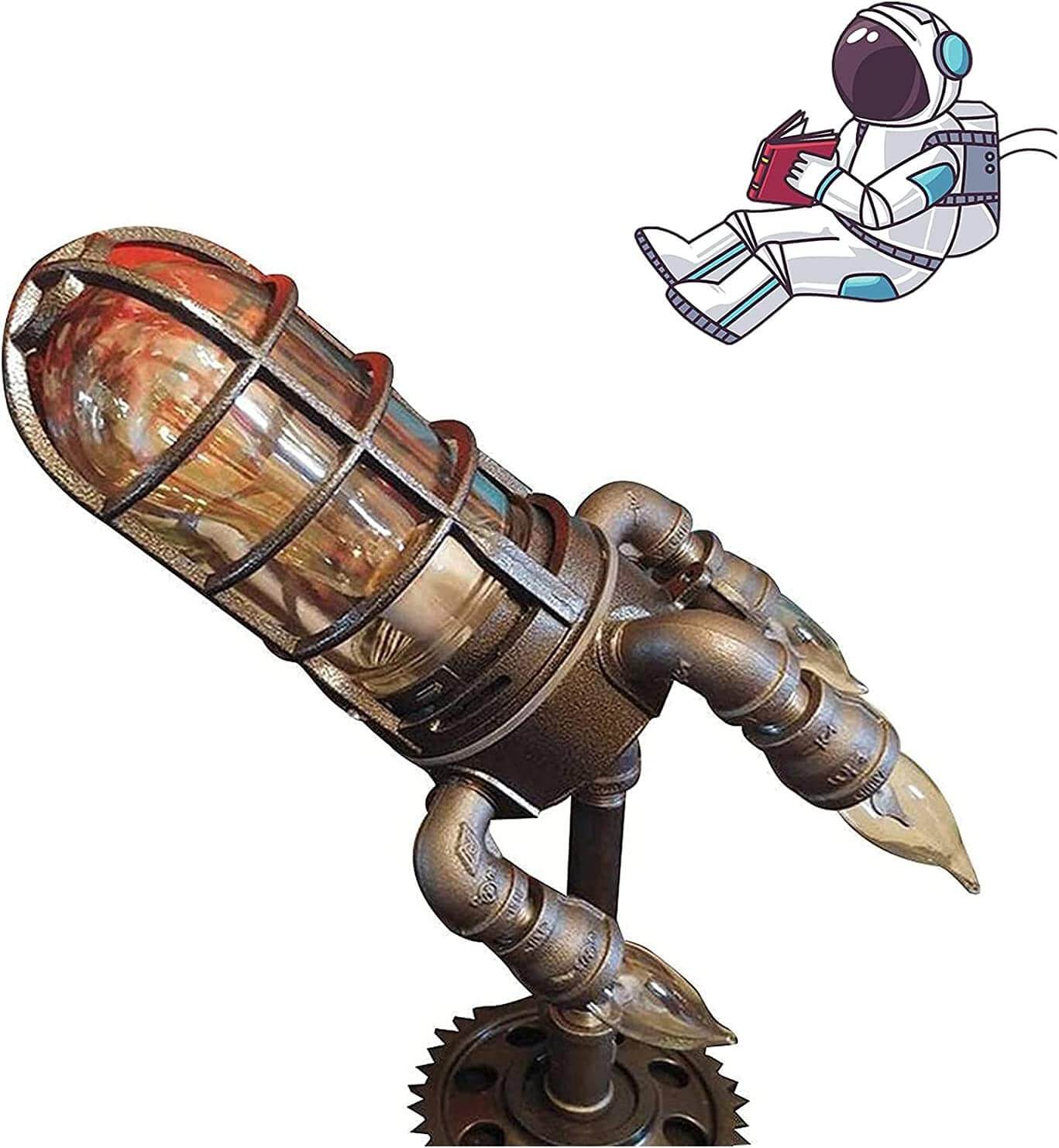 Steampunk Rakete Lampe-Bella Webshop