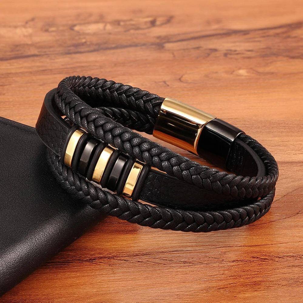 Stilvolle Armbänder Aus Echtem Leder Für Männer-Bella Webshop