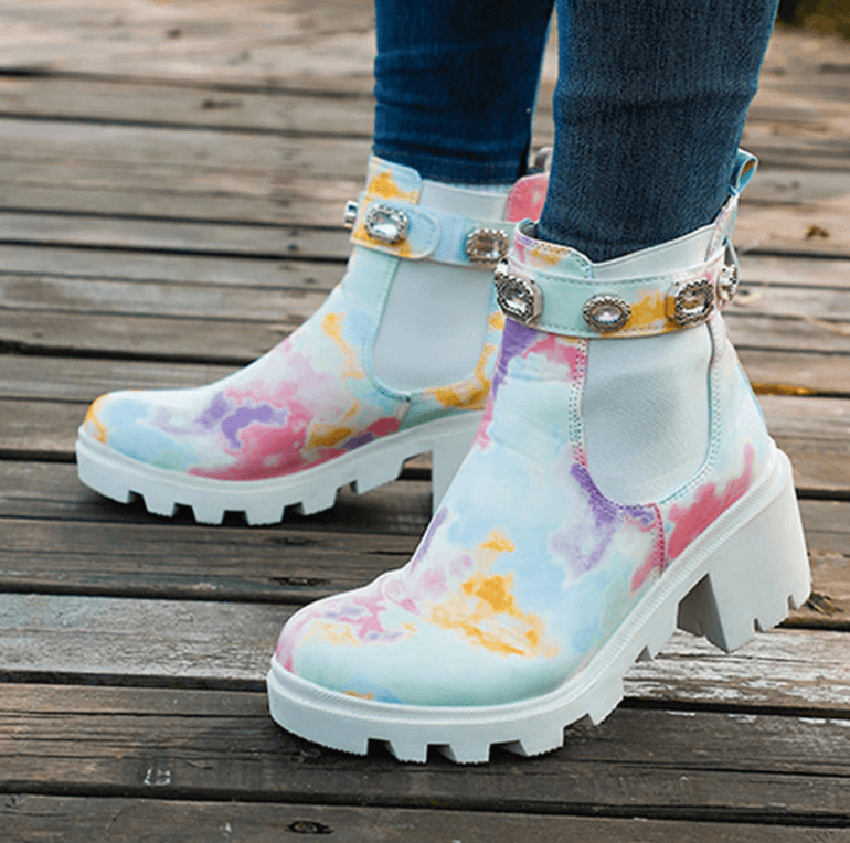 Tie Dye-Stiefeletten-Bella Webshop