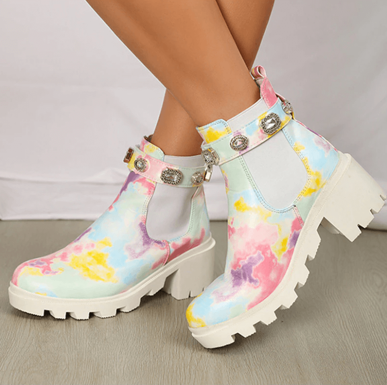 Tie Dye-Stiefeletten-Bella Webshop