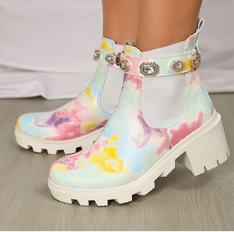 Tie Dye-Stiefeletten-Bella Webshop
