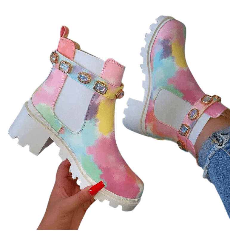 Tie Dye-Stiefeletten-Bella Webshop