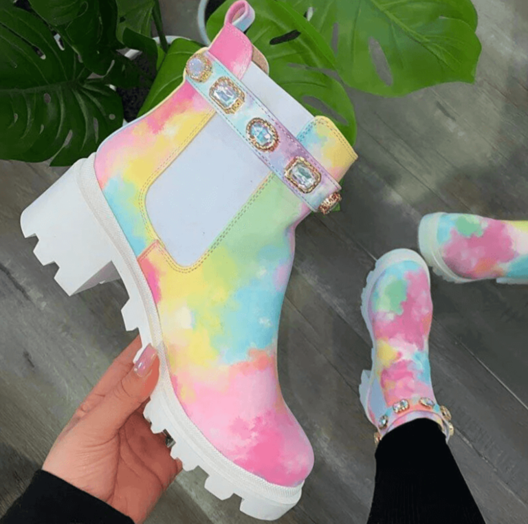 Tie Dye-Stiefeletten-Bella Webshop