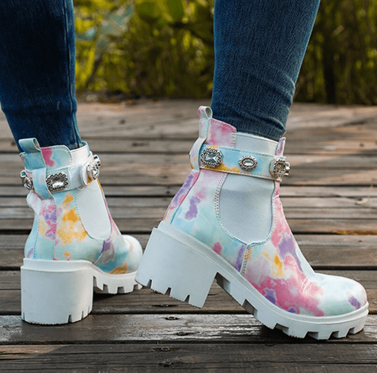 Tie Dye-Stiefeletten-Bella Webshop
