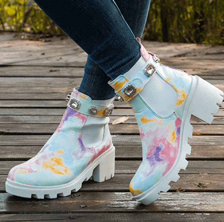Tie Dye-Stiefeletten-Bella Webshop