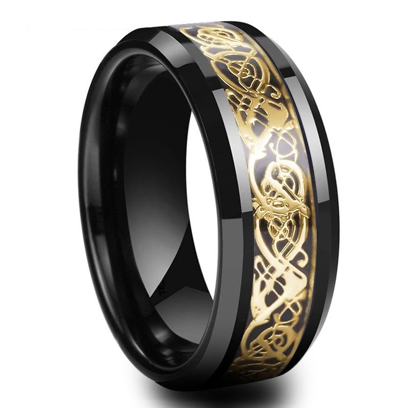Titan Stahl Drachen Ringe-Bella Webshop