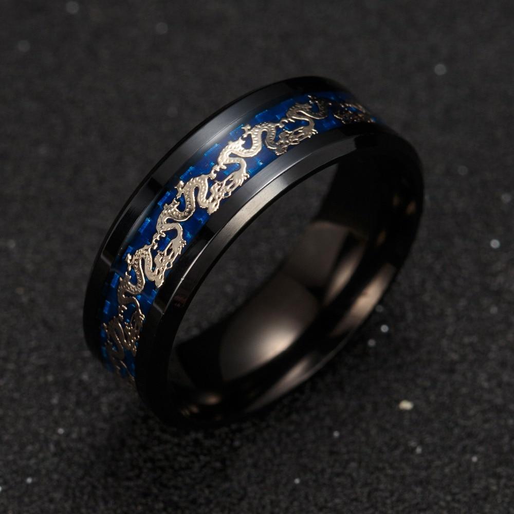 Titan Stahl Drachen Ringe-Bella Webshop