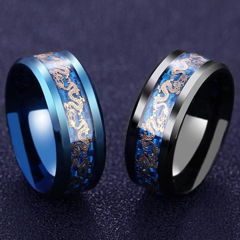 Titan Stahl Drachen Ringe-Bella Webshop