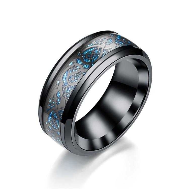 Titan Stahl Drachen Ringe-Bella Webshop