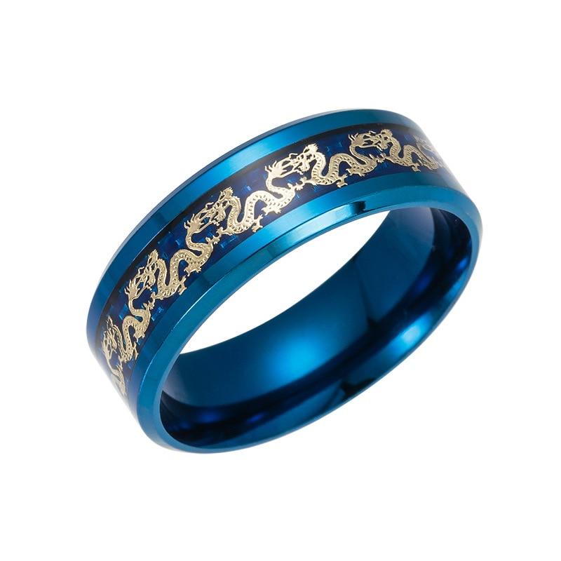 Titan Stahl Drachen Ringe-Bella Webshop