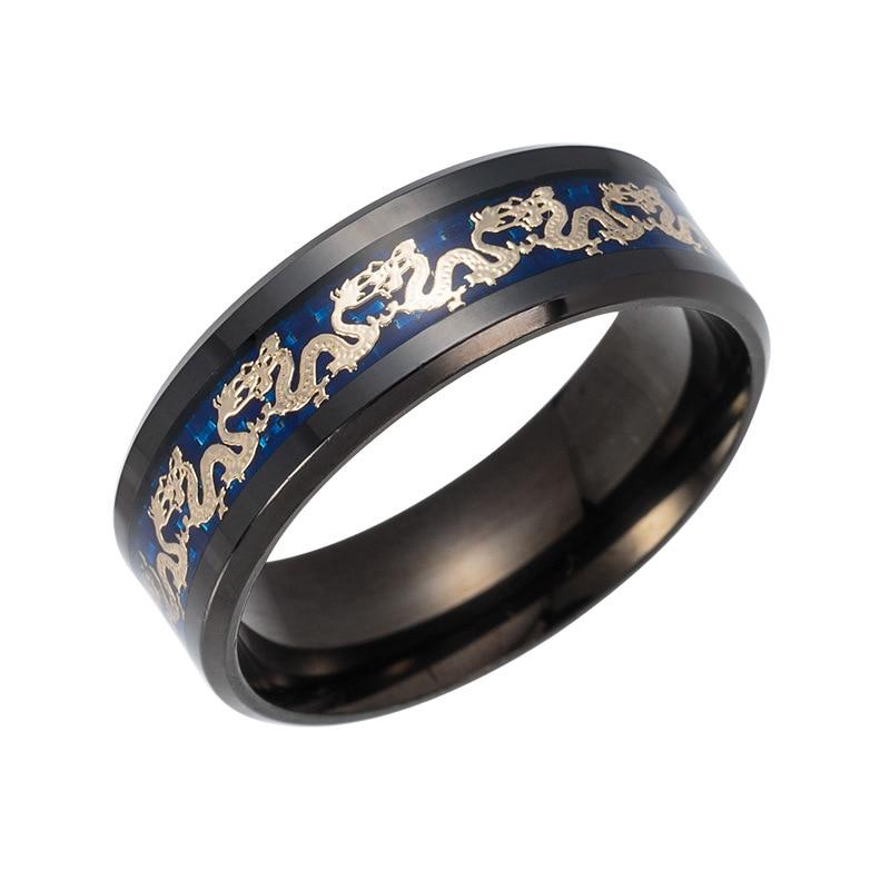 Titan Stahl Drachen Ringe-Bella Webshop