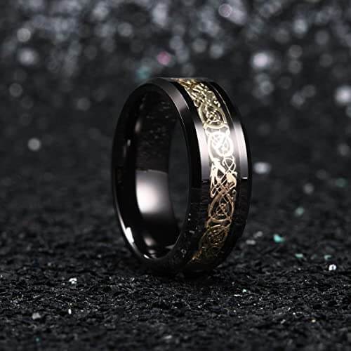 Titan Stahl Drachen Ringe-Bella Webshop