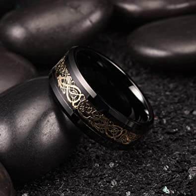 Titan Stahl Drachen Ringe-Bella Webshop