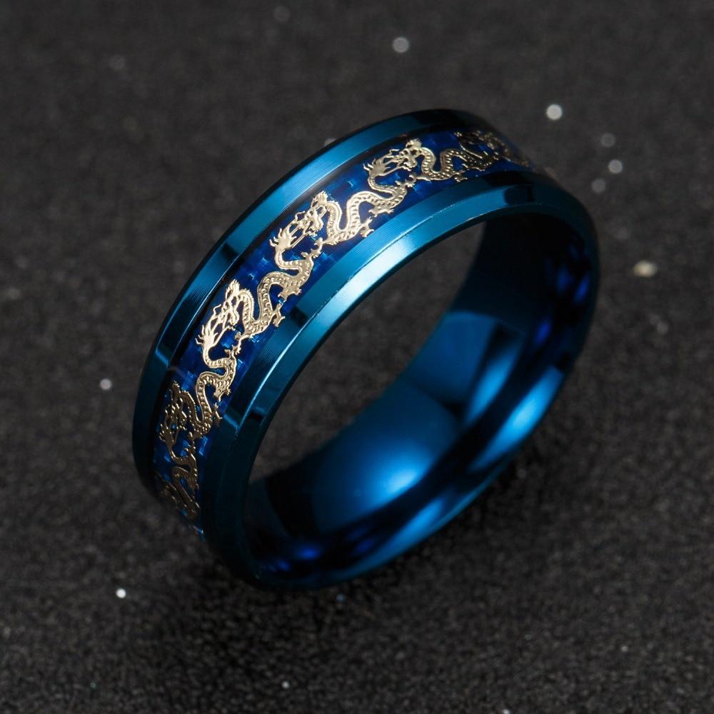 Titan Stahl Drachen Ringe-Bella Webshop