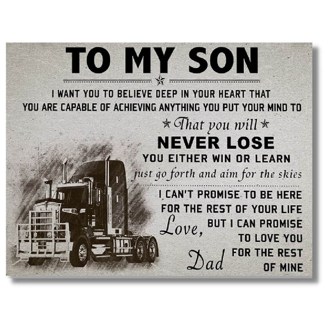 To My Son Wanddruck-Bella Webshop