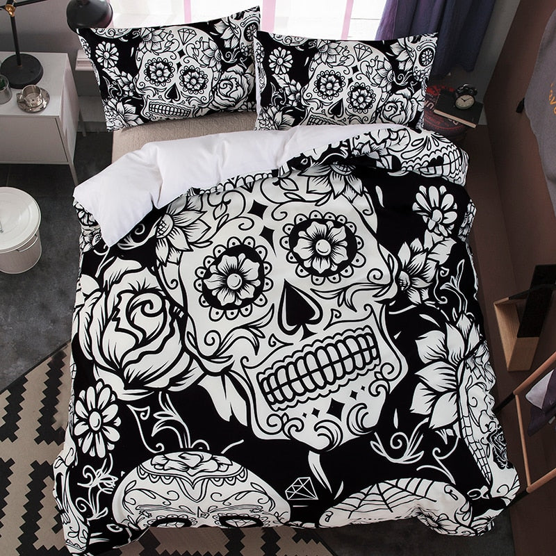 Totenkopf-Bettwäsche-Bella Webshop