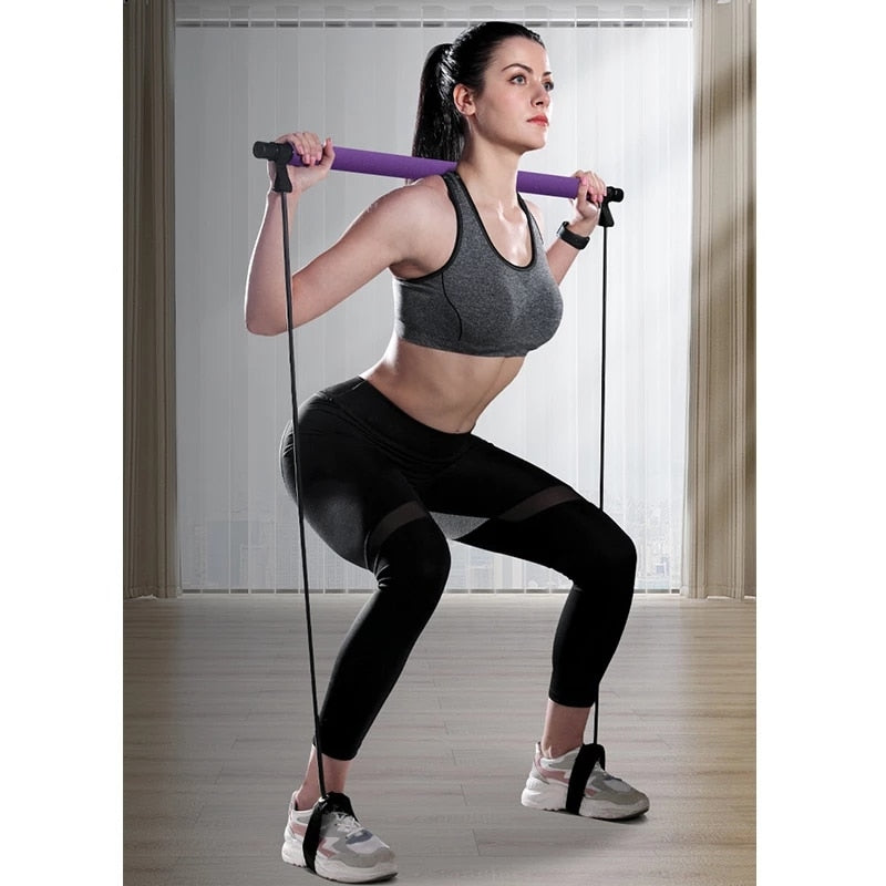 Tragbare Pilates-Stange | Ein Stock Für Das Ganzkörpertraining-Bella Webshop
