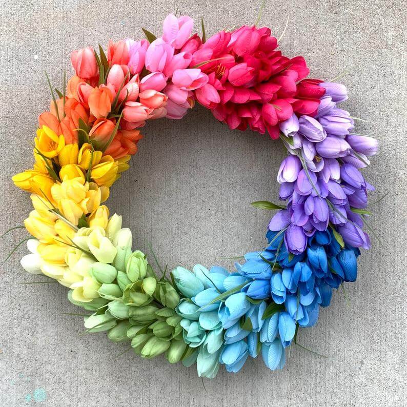 Tulpen-Frühlingskranz-Bella Webshop