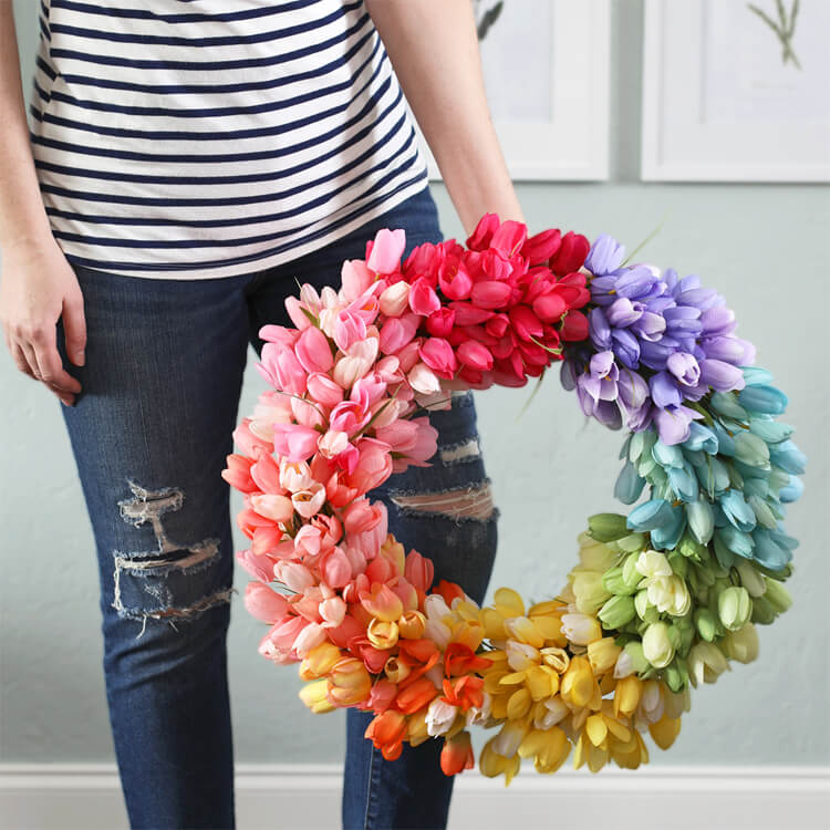 Tulpen-Frühlingskranz-Bella Webshop