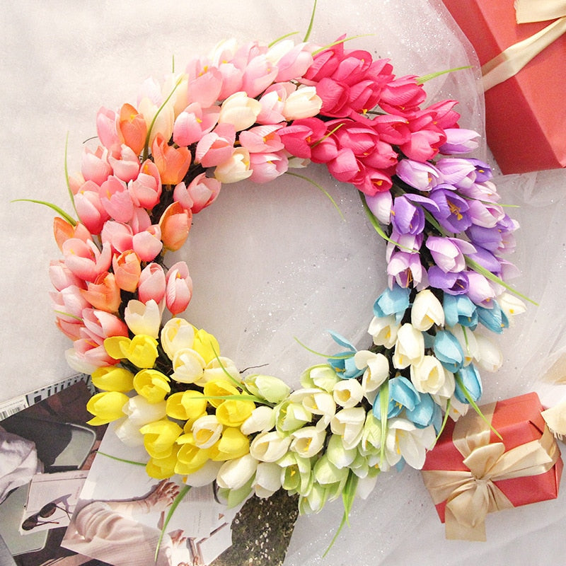 Tulpen-Frühlingskranz-Bella Webshop