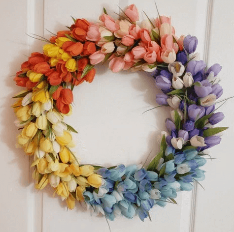 Tulpen-Frühlingskranz-Bella Webshop