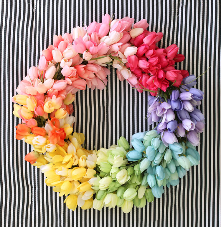 Tulpen-Frühlingskranz-Bella Webshop