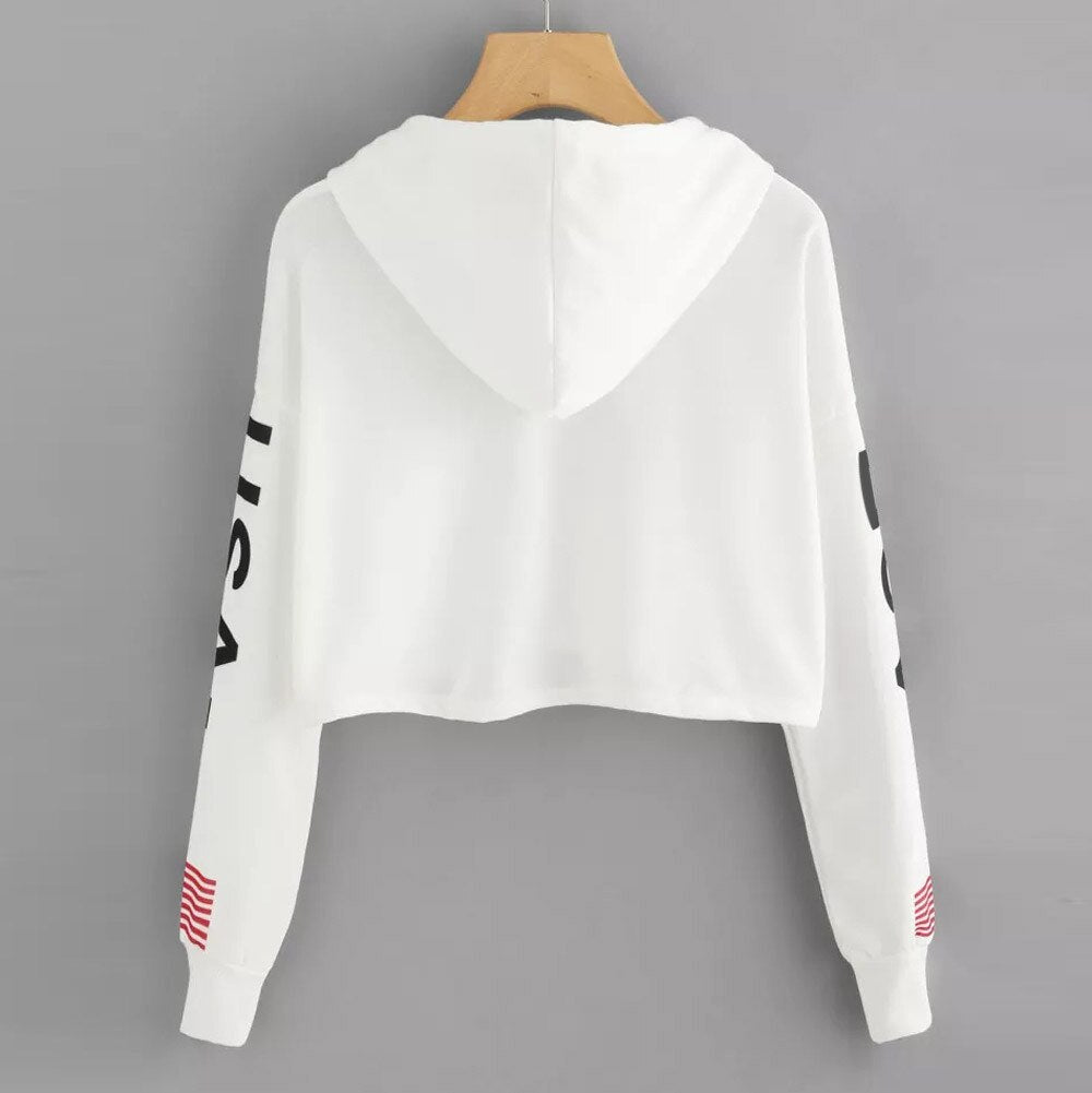 Usa Crop Pullover-Bella Webshop