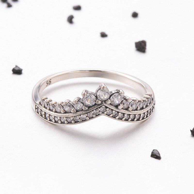V Form Sterling Silber Ring-Bella Webshop