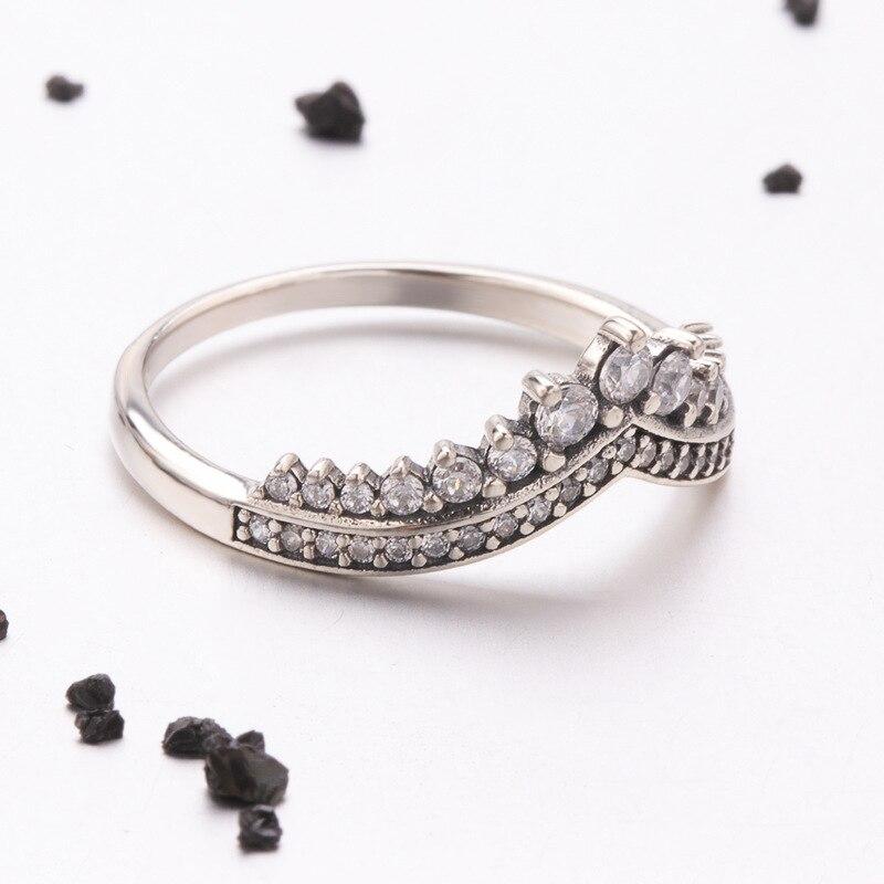 V Form Sterling Silber Ring-Bella Webshop
