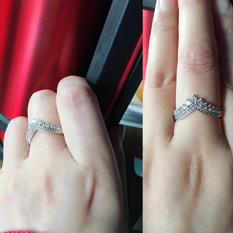 V Form Sterling Silber Ring-Bella Webshop