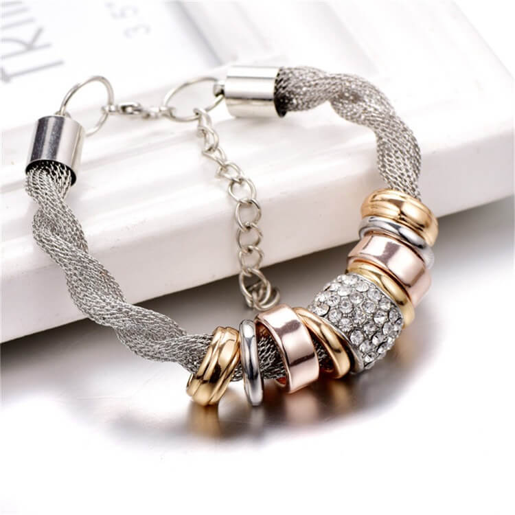 Verschlungener Ring Akzent Armband-Bella Webshop