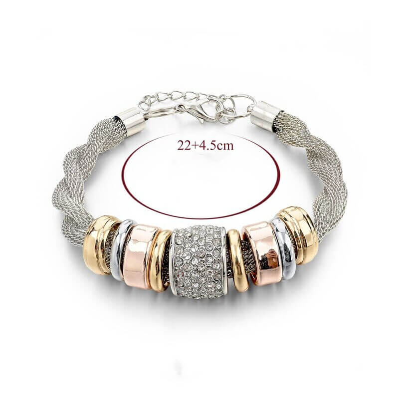 Verschlungener Ring Akzent Armband-Bella Webshop