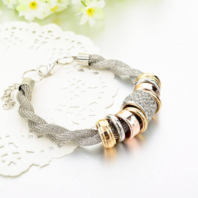 Verschlungener Ring Akzent Armband-Bella Webshop