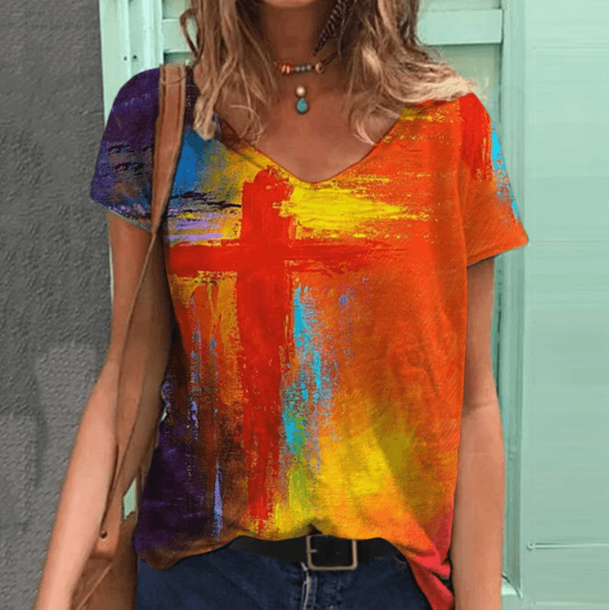 Vintage Cross Grafik-T-Shirts-Bella Webshop